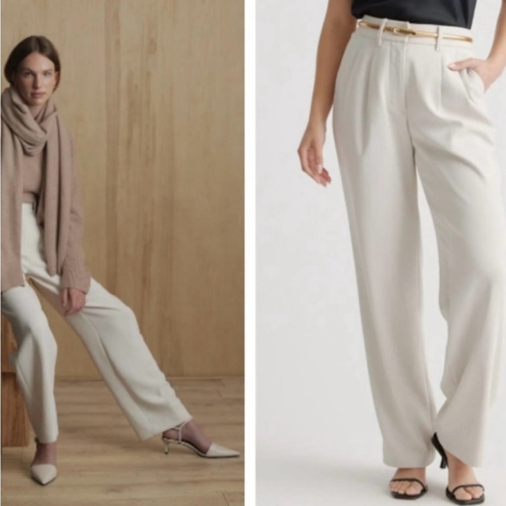 Quince Cream Wide Leg Women's Pants